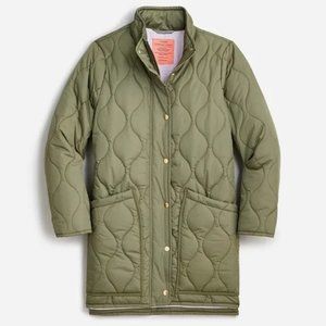 J. Crew Quilted cocoon puffer coat